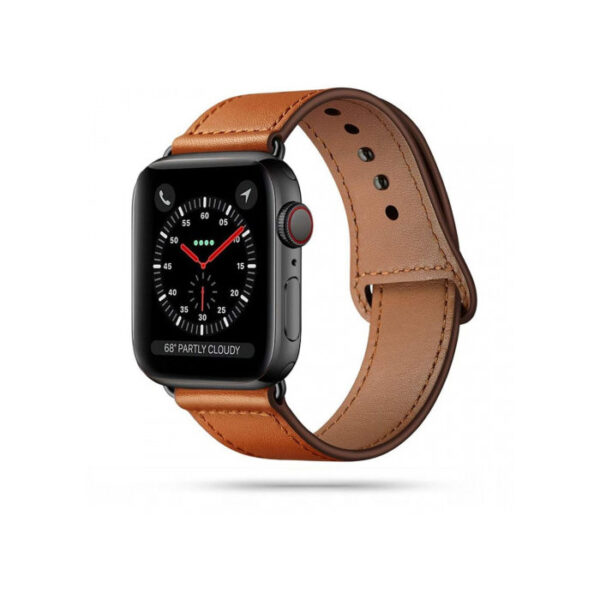 1716628027 tech protect leatherfit apple watch se654 4244mm brown